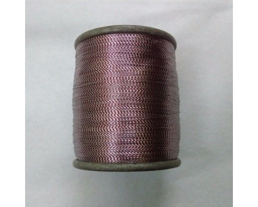 MAROON & SILVER - Art Silk Twisted with Lurex - Neem Jari Zari - For Crochet Sewing Embroidery Knitting Jewelry DIY